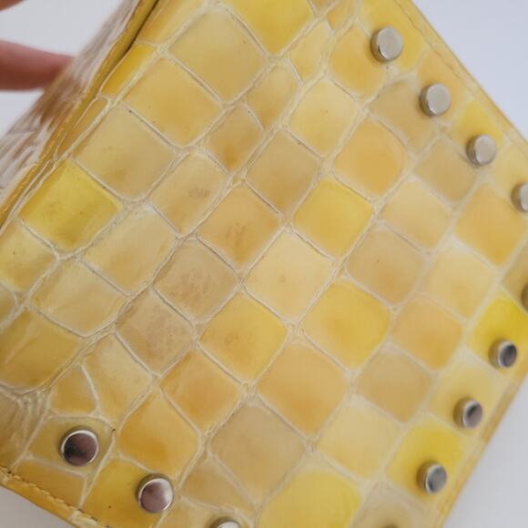 Cocco Fiore Zip Clutch Purple Croc Animal Embossed Large Wallet Long Card Holder - Picture 11 of 11